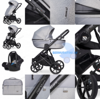 Riko Nano Pro 01 grey fox bērnu rati
